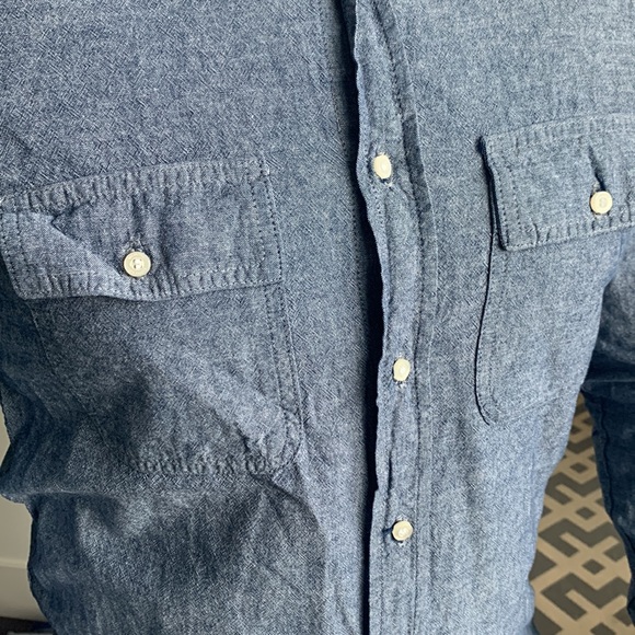 Mens Chambray Button Down Shirt - Picture 3 of 5